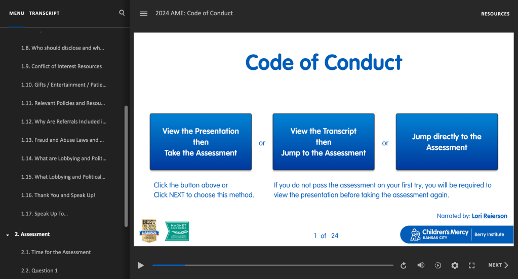 Annual Mandatory Education